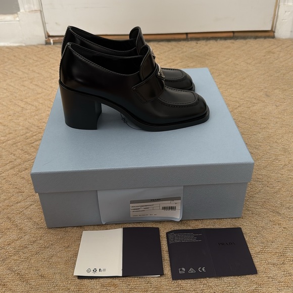 Prada Chocolate Flow Leather Loafer size 37 - Picture 4 of 6